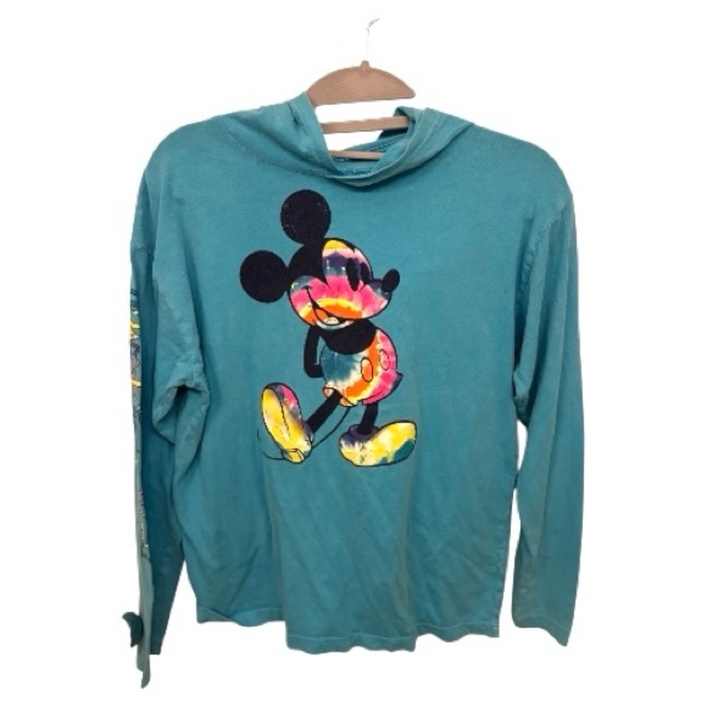 Disney Kids Teal Hoodie with Colorful Mickey Mouse
